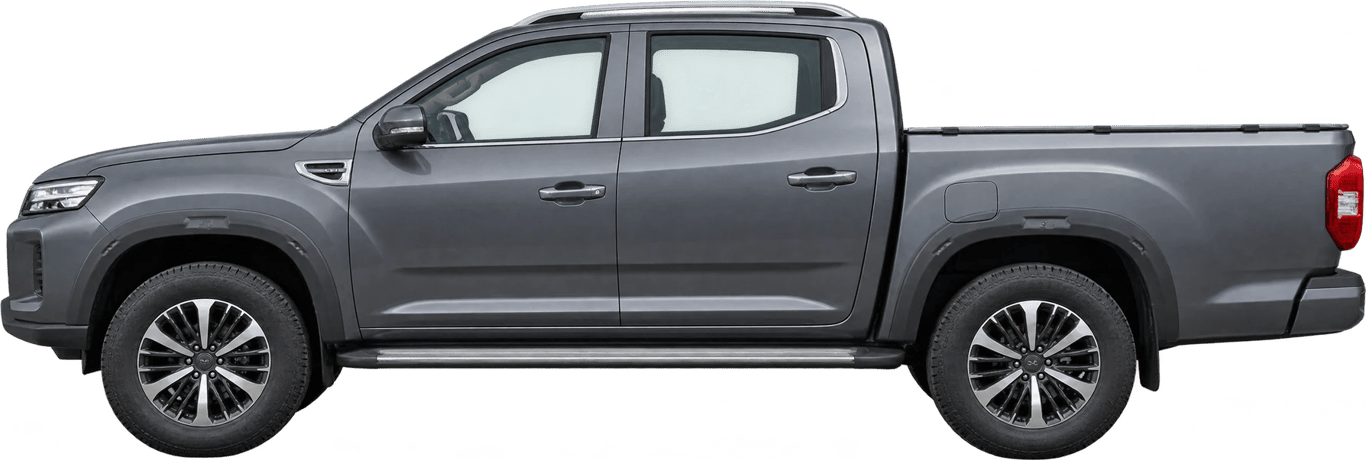 Maxus T90, vista lateral a escala