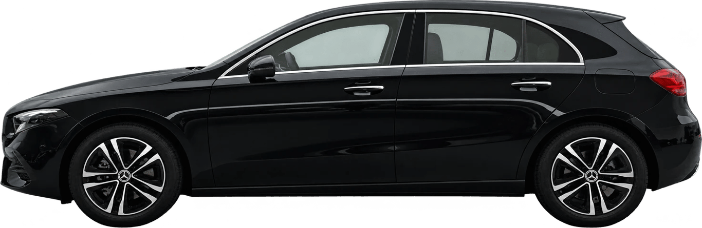 Mercedes-Benz Clase A, vista lateral a escala