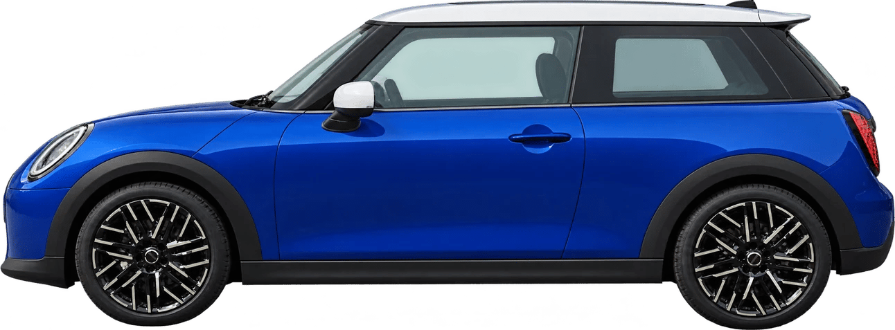 MINI Cooper, vista lateral a escala