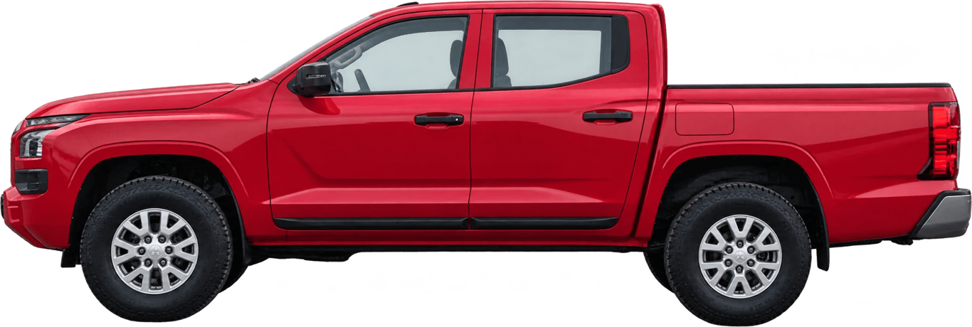 Mitsubishi L200, vista lateral a escala