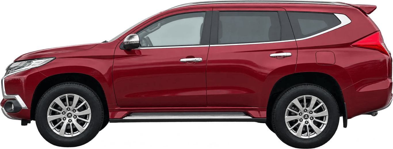 Mitsubishi Montero Sport, vista lateral a escala