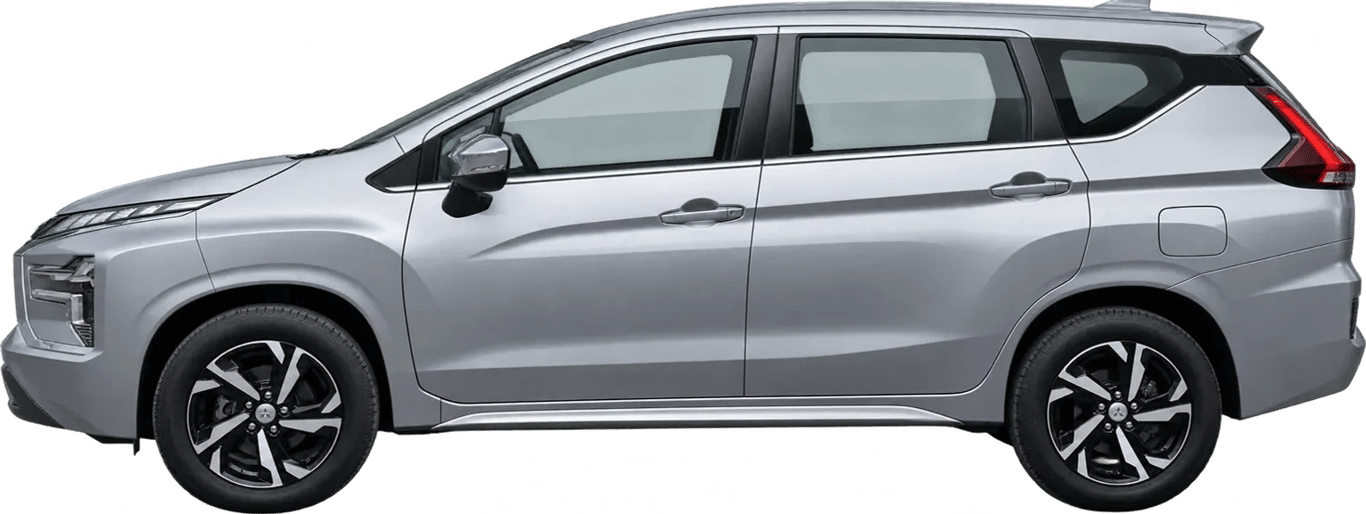 Mitsubishi Xpander, vista lateral a escala