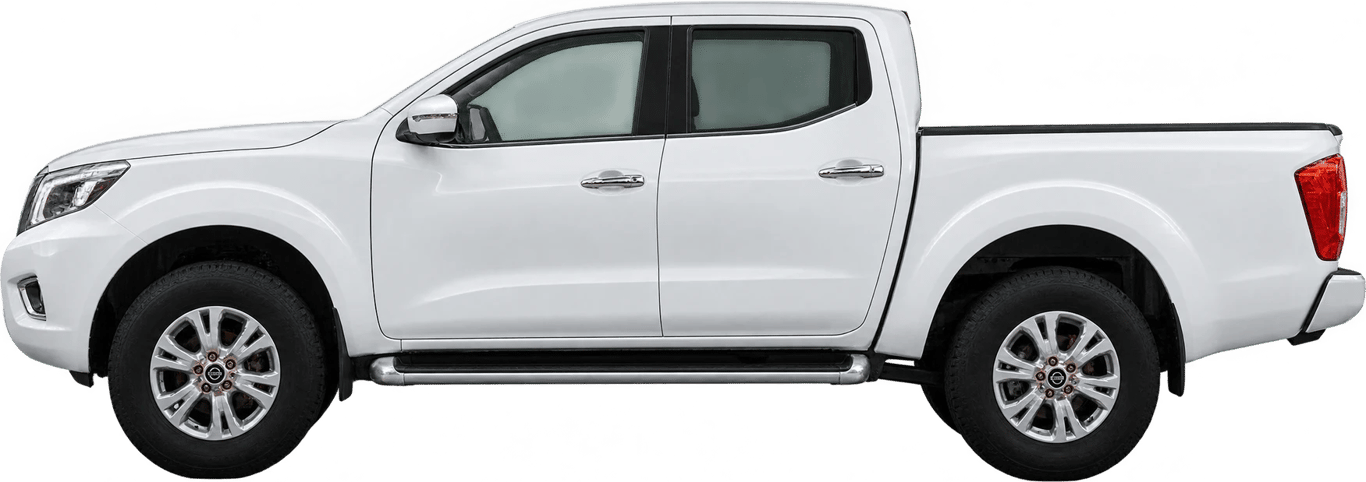 Nissan Navara, vista lateral a escala