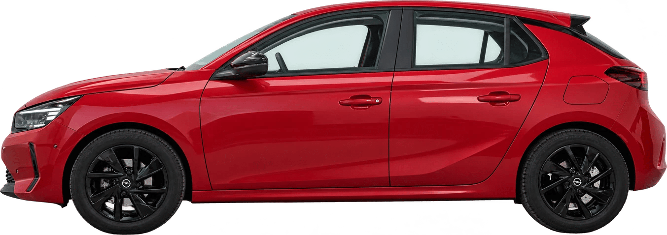 Opel Corsa, vista lateral a escala