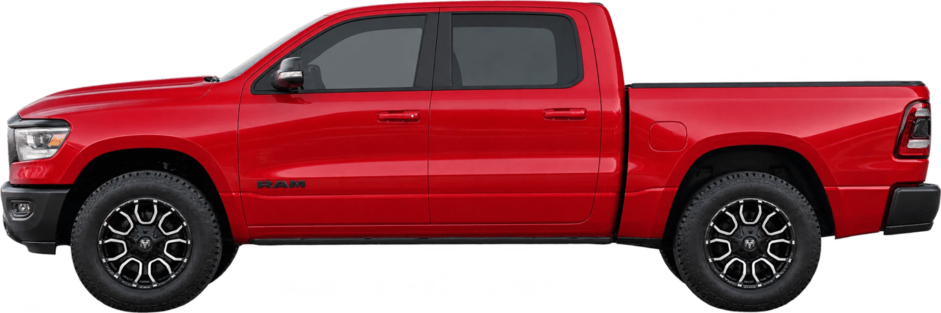 RAM 1500, vista lateral a escala