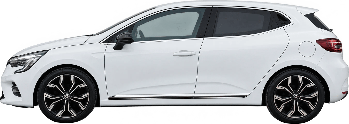 Renault Clio, vista lateral a escala