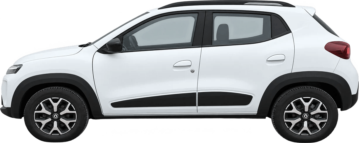 Renault Kwid, vista lateral a escala