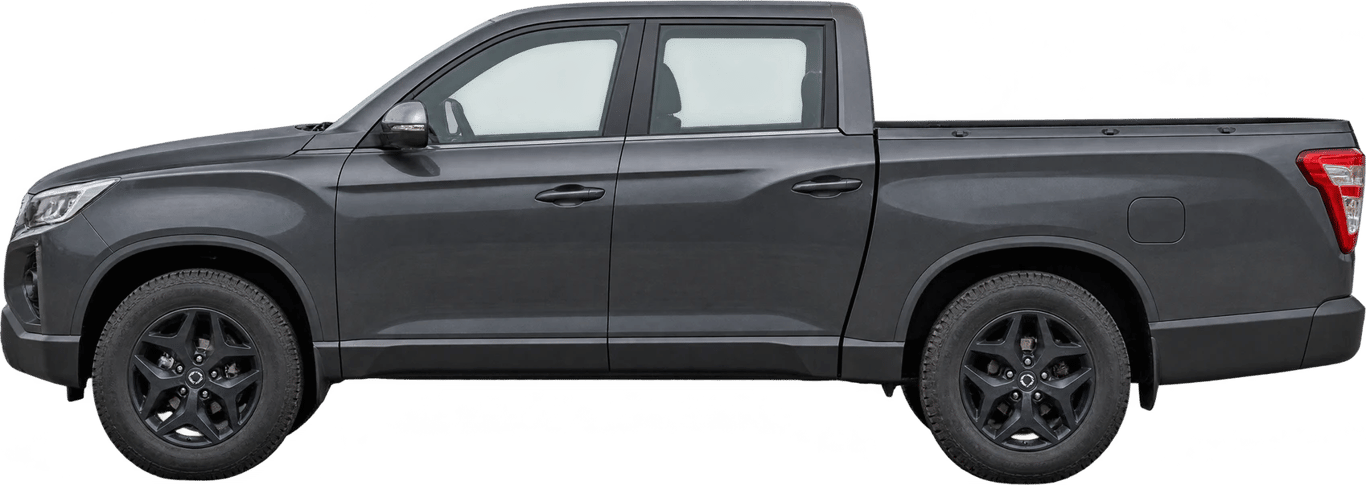 SsangYong Musso, vista lateral a escala