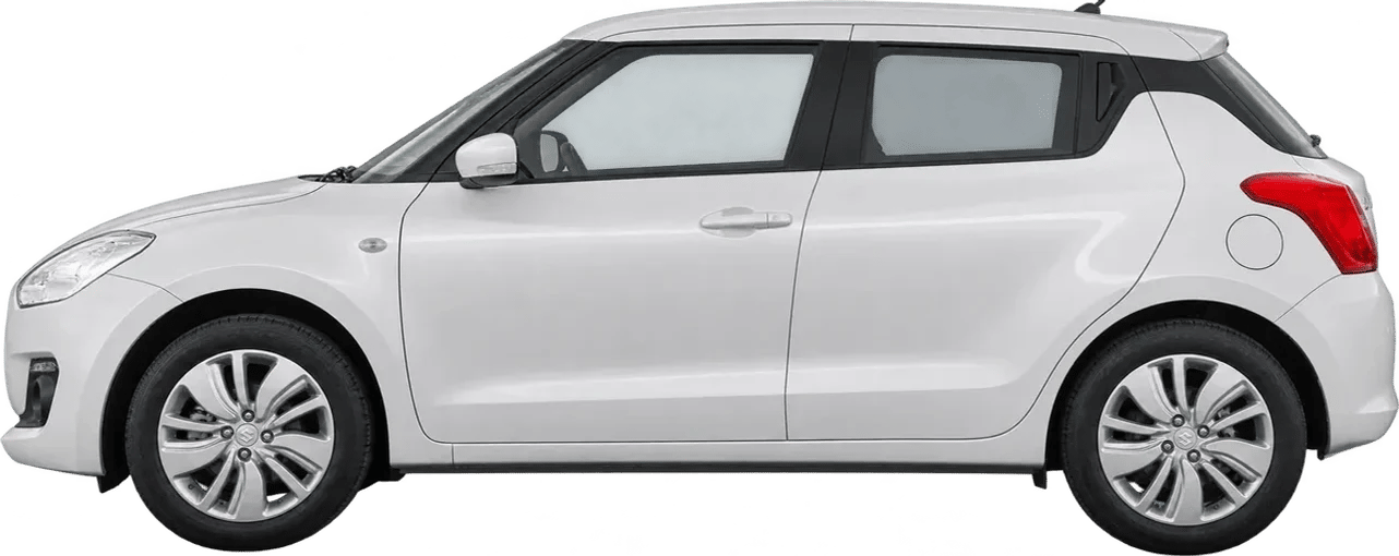 Suzuki Swift, vista lateral a escala
