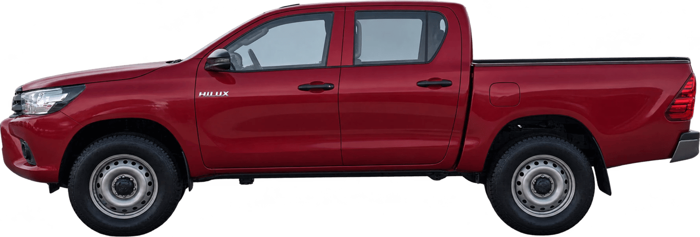 Toyota Hilux, vista lateral a escala