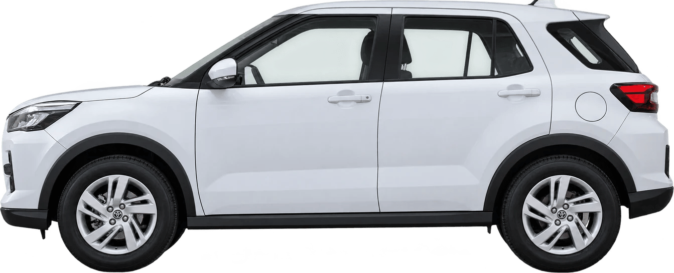 Toyota Raize, vista lateral a escala
