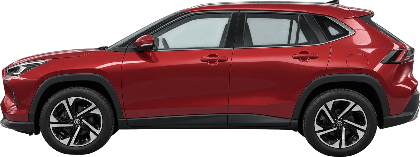 Toyota Yaris Cross, vista lateral a escala