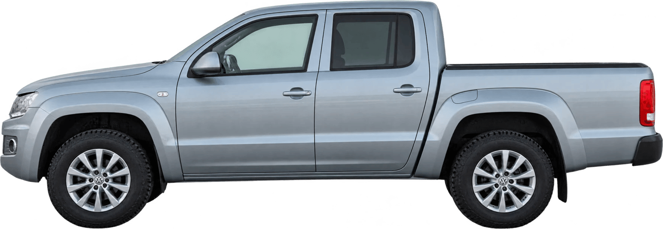 Volkswagen Amarok, vista lateral a escala