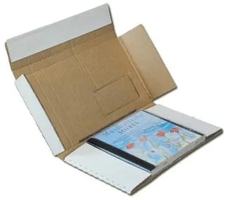 CD-Kuvert aus Wellpappe, weiß, 235 x 127 x 10 mm
