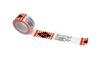 PVC-Warnklebeband 'VCI – Korrosionsschutzverpackung', 50 mm x 66 m, rot/weiß