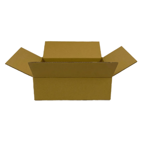 Faltkarton DD10 A, 350 x 250 x 110 mm, 2-wellig, FEFCO 0201, braun
