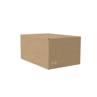Faltkarton DD65, 570 x 340 x 330 mm, 2-wellig, FEFCO 0201, braun
