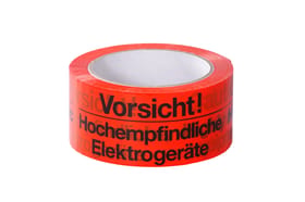 PP-Warnklebeband 'Vorsicht Elektrogeräte', 50 mm x 66 m, orange