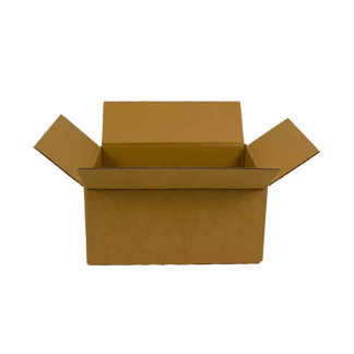 Faltkarton ST2, 294 x 194 x 136 mm, 1-wellig, FEFCO 0201, braun