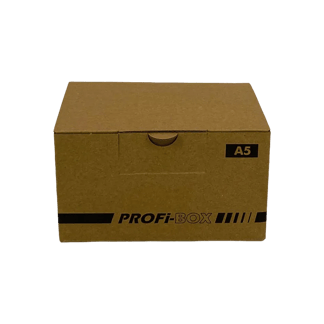Profikarton A5, 145 x 96 x 82 mm, 1-wellig, FEFCO 0701, braun
