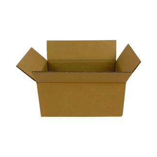 Faltkarton DD19 A, 390 x 220 x 175 mm, 2-wellig, FEFCO 0201, braun