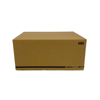Profikarton C110, 384 x 284 x 167 mm, 1-wellig, FEFCO 0701, braun