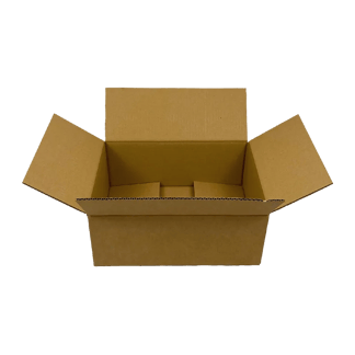 Faltkarton 21, 390 x 295 x 145 mm, 1-wellig, FEFCO 0201, braun