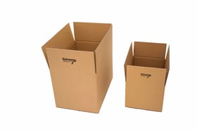 Faltkarton DD7, 280 x 180 x 170 mm, 2-wellig, FEFCO 0201, braun