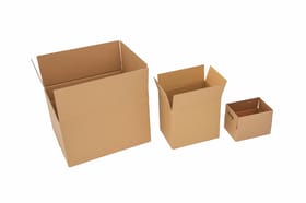 Faltkarton 400L, 110 x 110 x 110 mm, 1-wellig, FEFCO 0201, braun