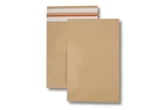 Papierversandtaschen, braun, 90 g/m², doppelter Haftklebeverschluss, XS–L