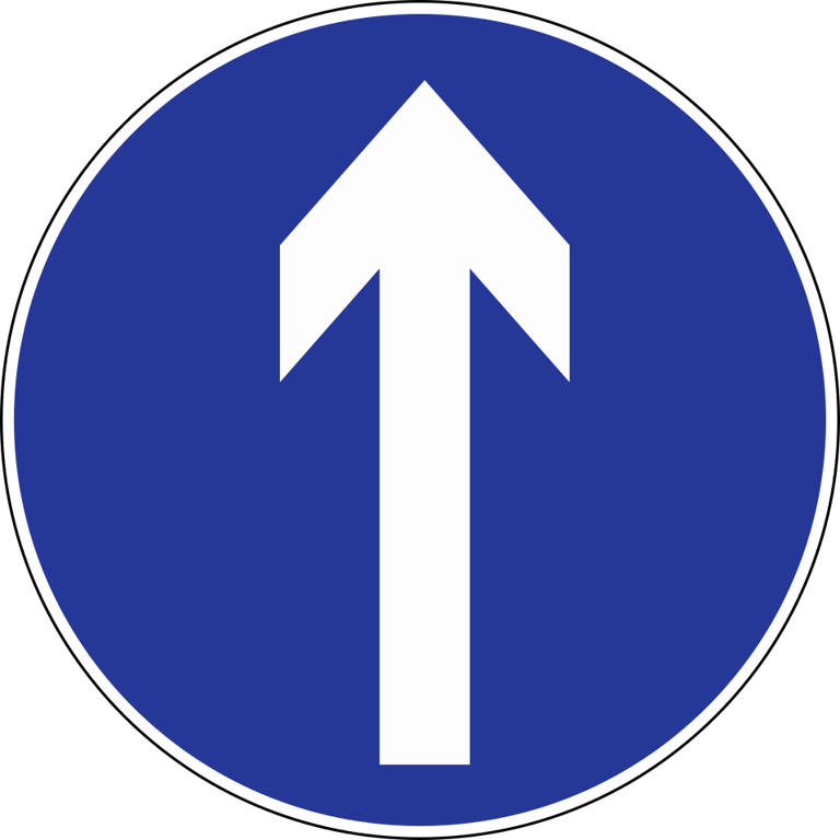 Straight ahead only