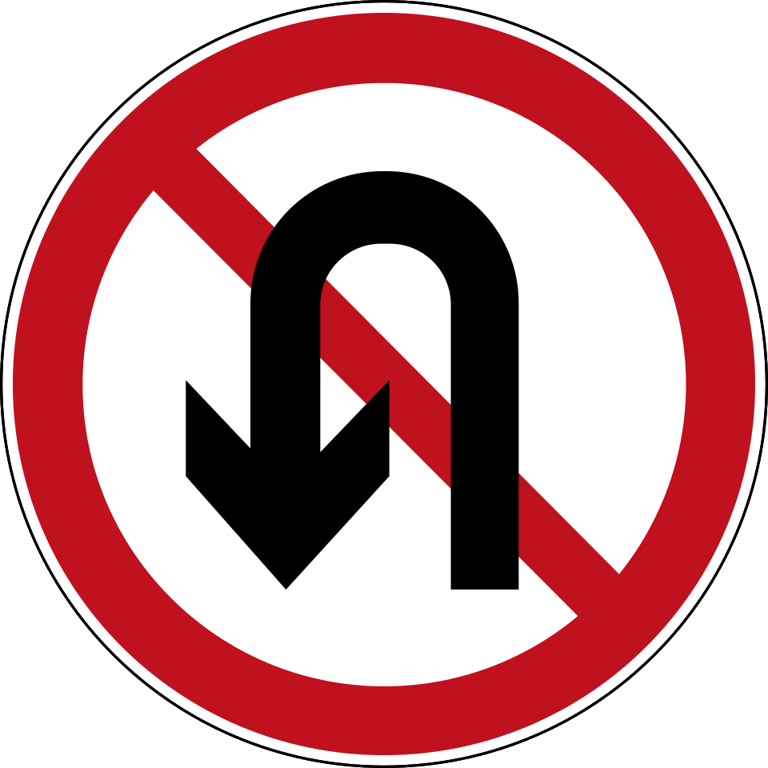 No U-turn