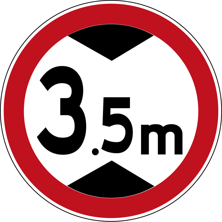 Maximum height 3.5 m
