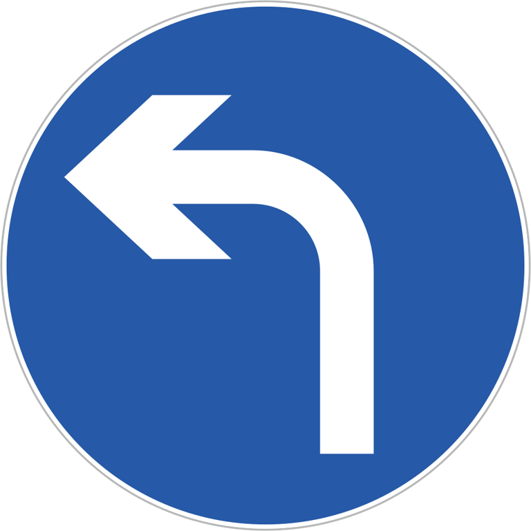 Turn left only