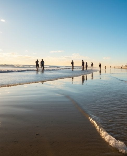 Waves and Sandy Beach