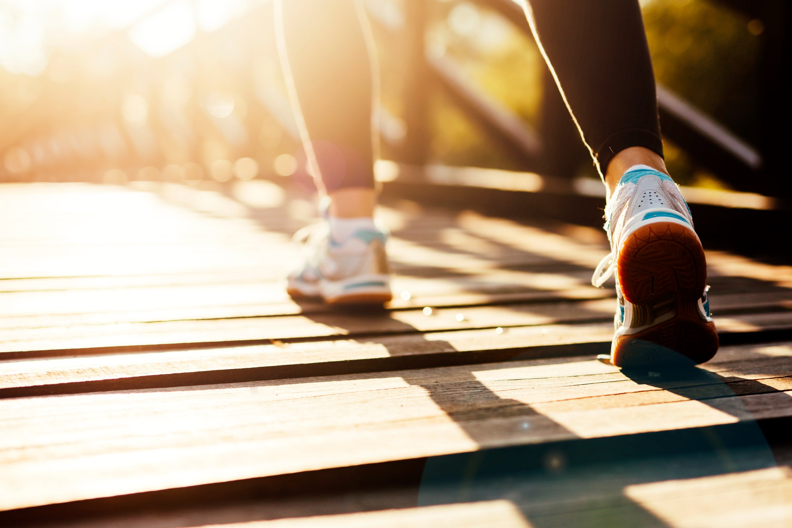 Female jogger exercising outdoors