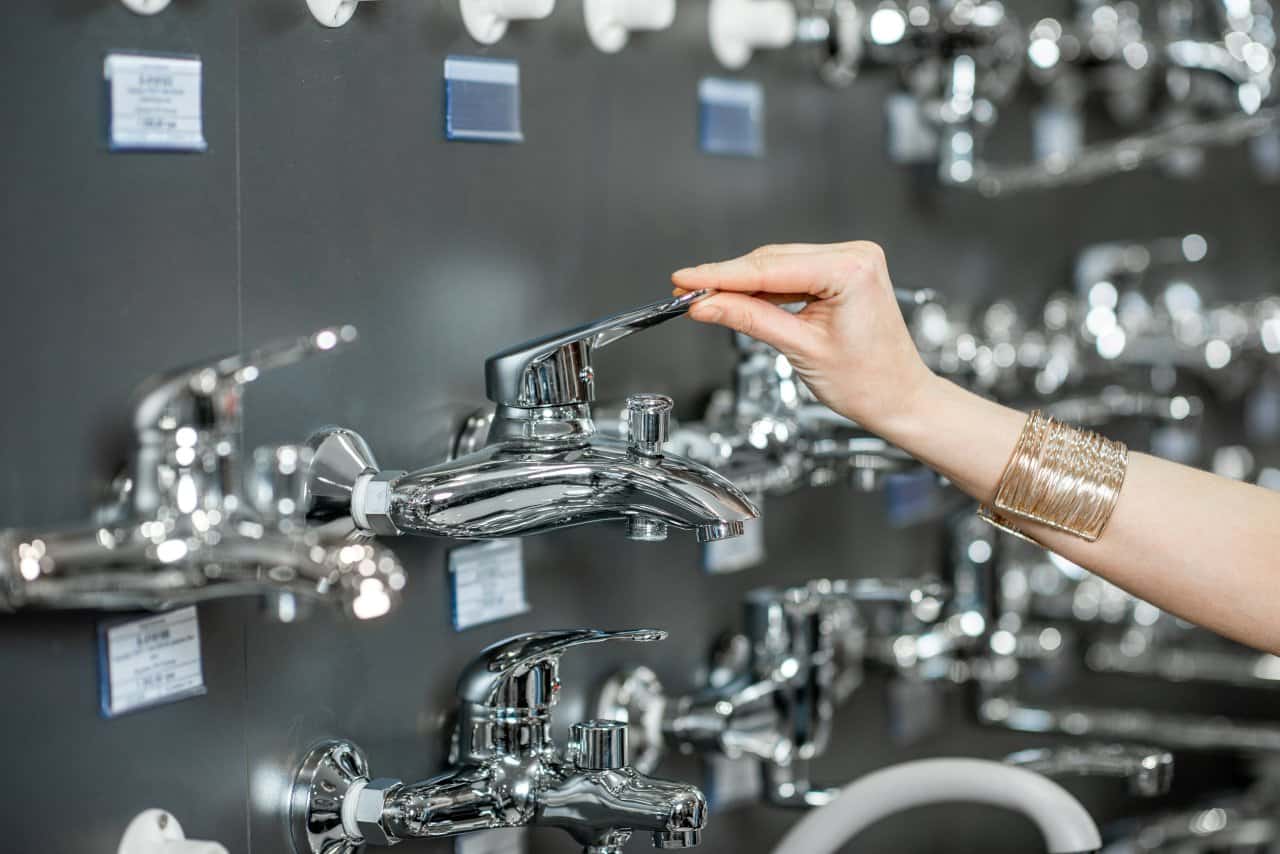 taps at the plumbing shop Assortment of taps