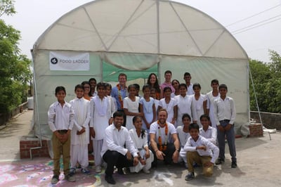 Kelly and the food ladder team