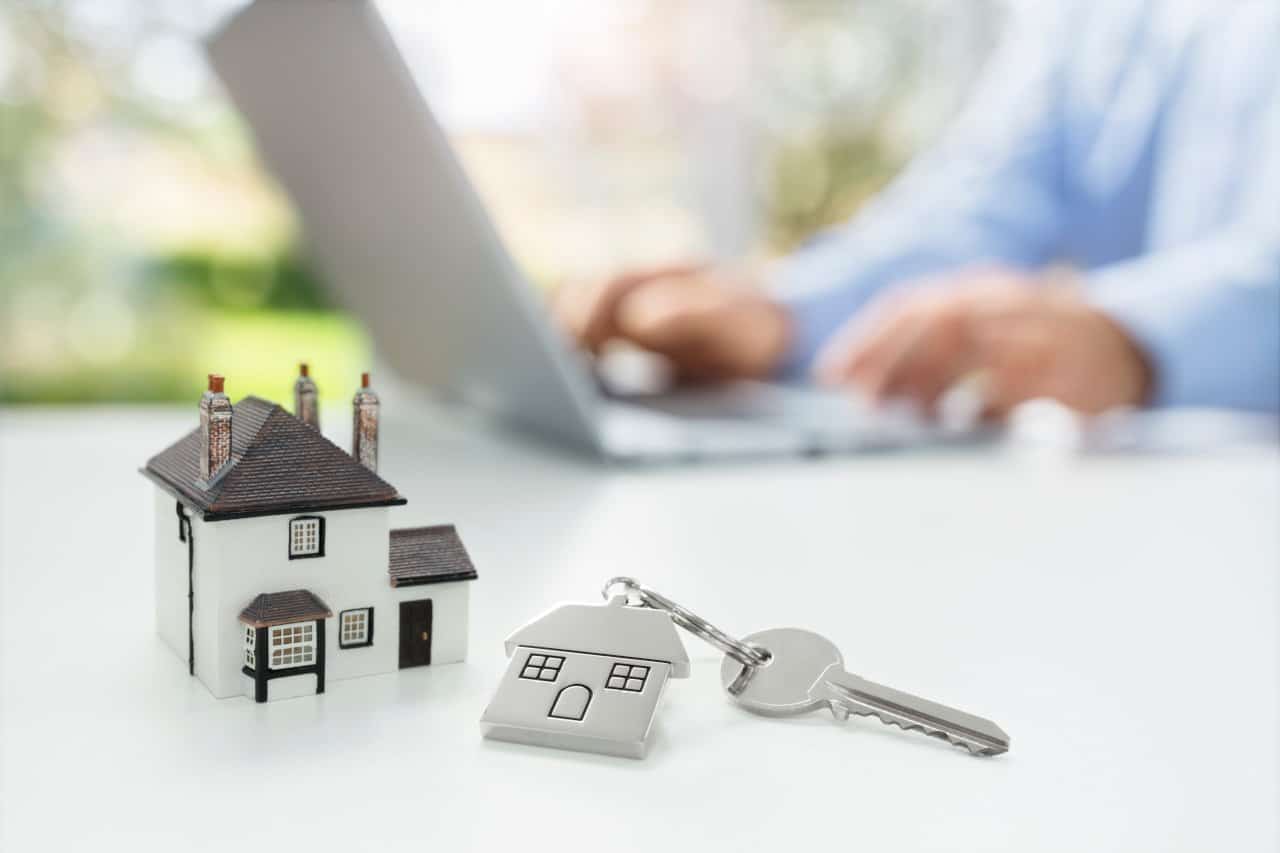 Searching the internet for real estate or new house searching for a new executive mansion
