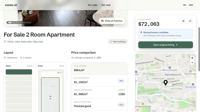 estate.sh - Residential & Analytics platform