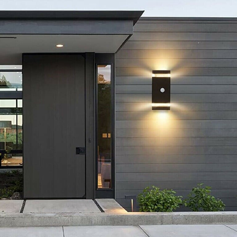 Modern Style Up & Down LED Wall Light With Sensor, Waterproof Function, Including 2 x GU10 Bulbs