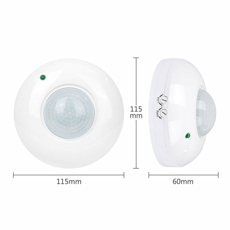 New 360 Degree 240V 1200W Ceiling Infrared PIR Motion Sensor Switch For Lights, Surface Mounting 