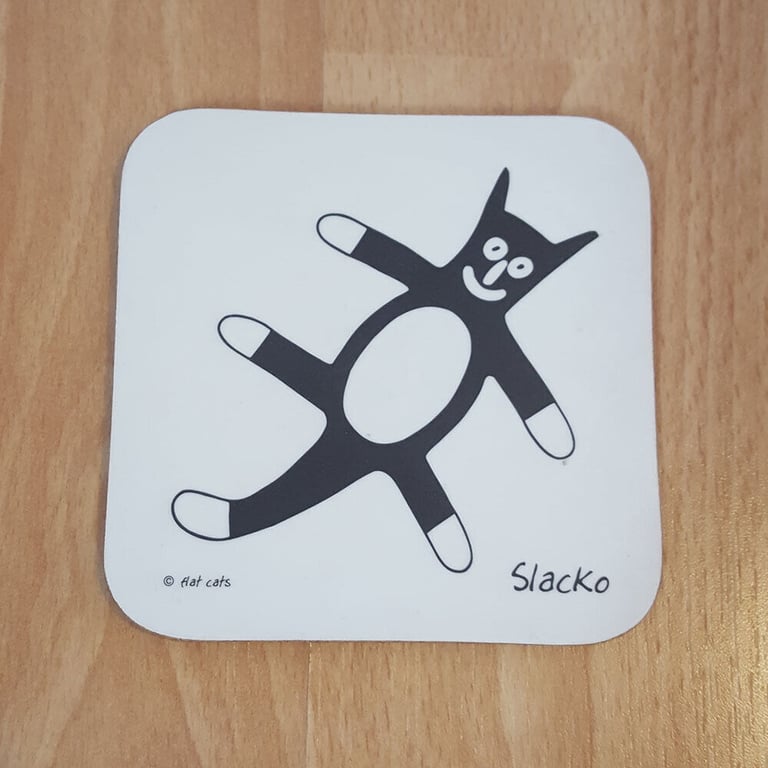 image for Slacko Flat Cats coaster / drinks mat