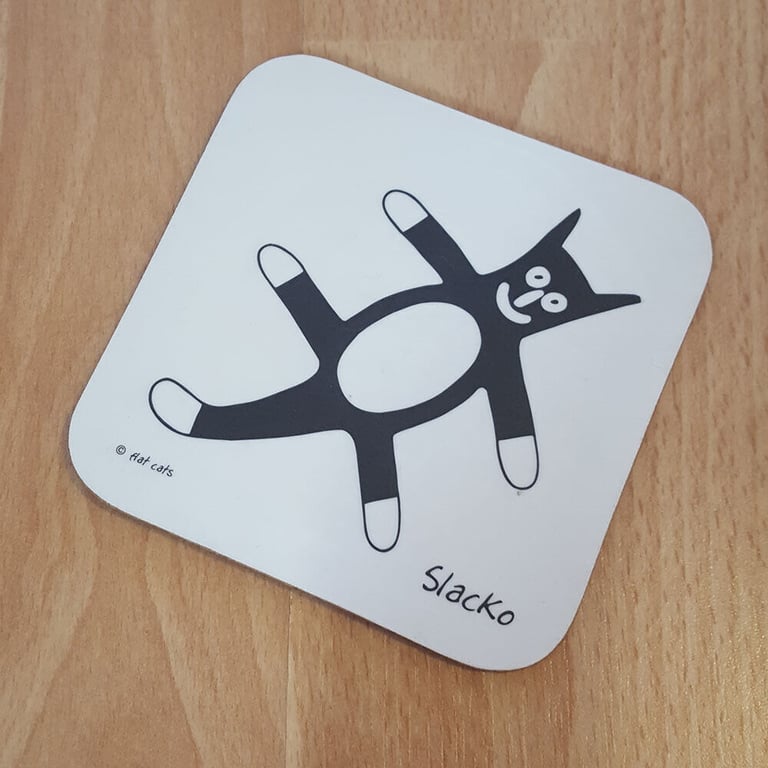 Slacko Flat Cats coaster / drinks mat