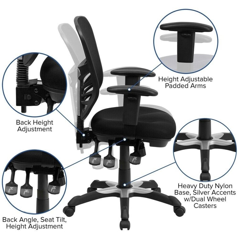 New 3 lever Mesh back Operator Chairs in stock, huge Glasgow Showroom