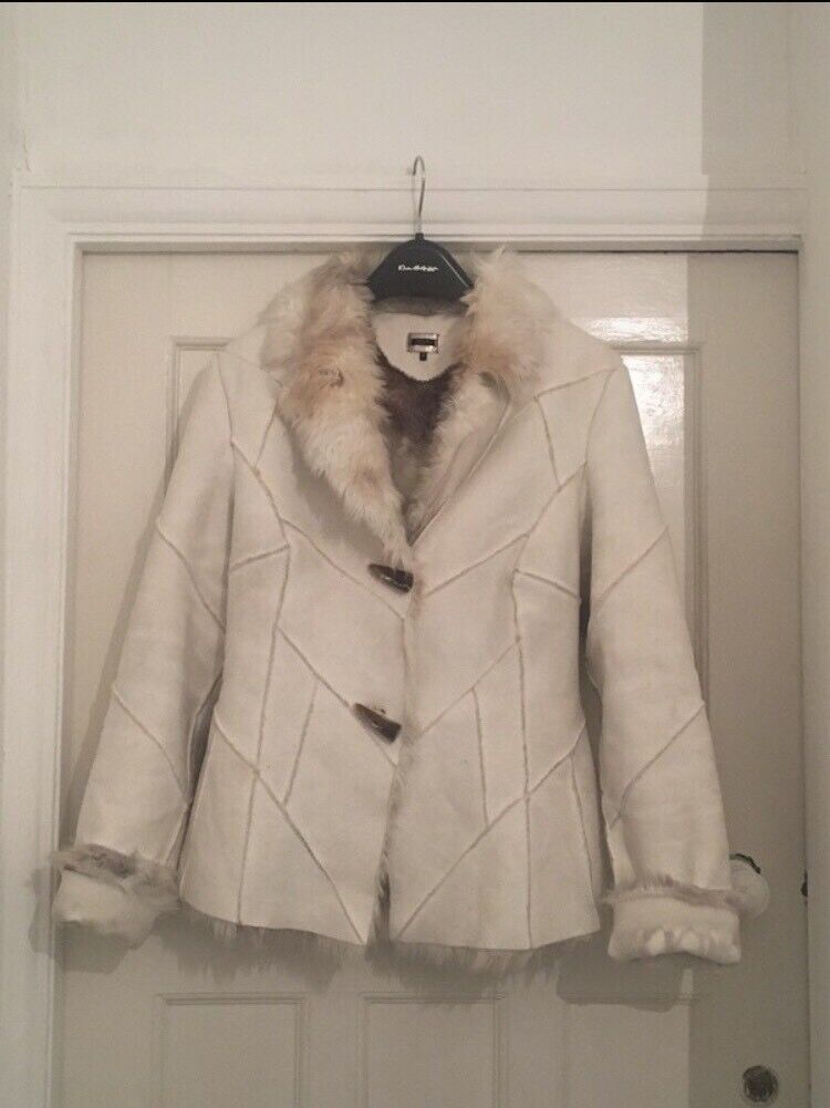 image for  cream fur coat brand vila