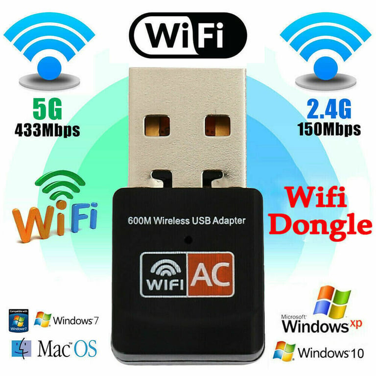 600Mbps Mini Dual Band USB 3.0 WiFi Wireless Adapter For Notebook Laptop PC