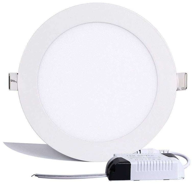 3W 6W 12W 18W 24W LED Panel Lights, Recessed Mounting, Round / Square Shape, Cool White Light Colour