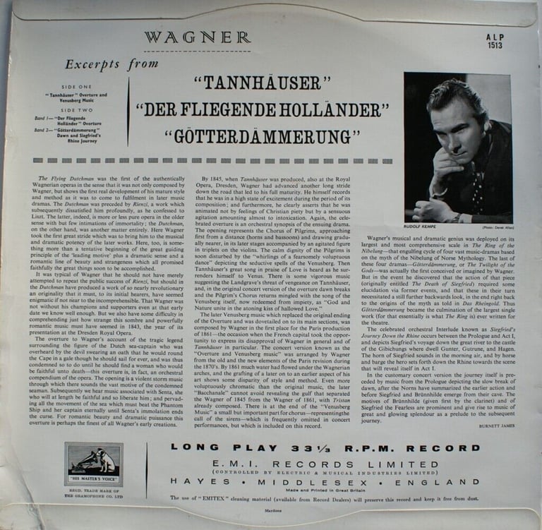 Wagner: Tannhauser/Der Fliegende Hollander/Gotterdammerung - Berlin Phil/Kempe