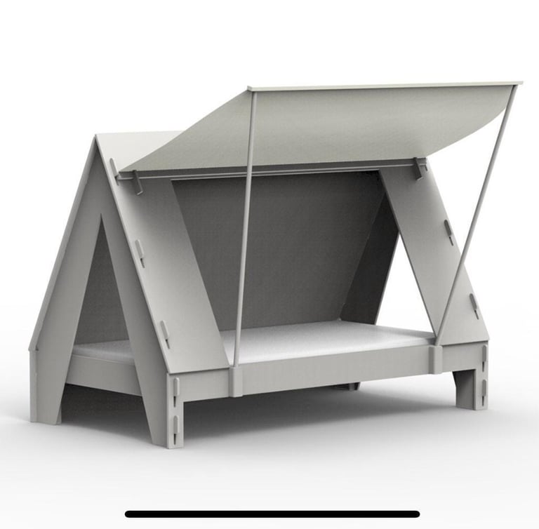 Mathy by Bols Tent Cabin Bed Grey (RRP: £1800)